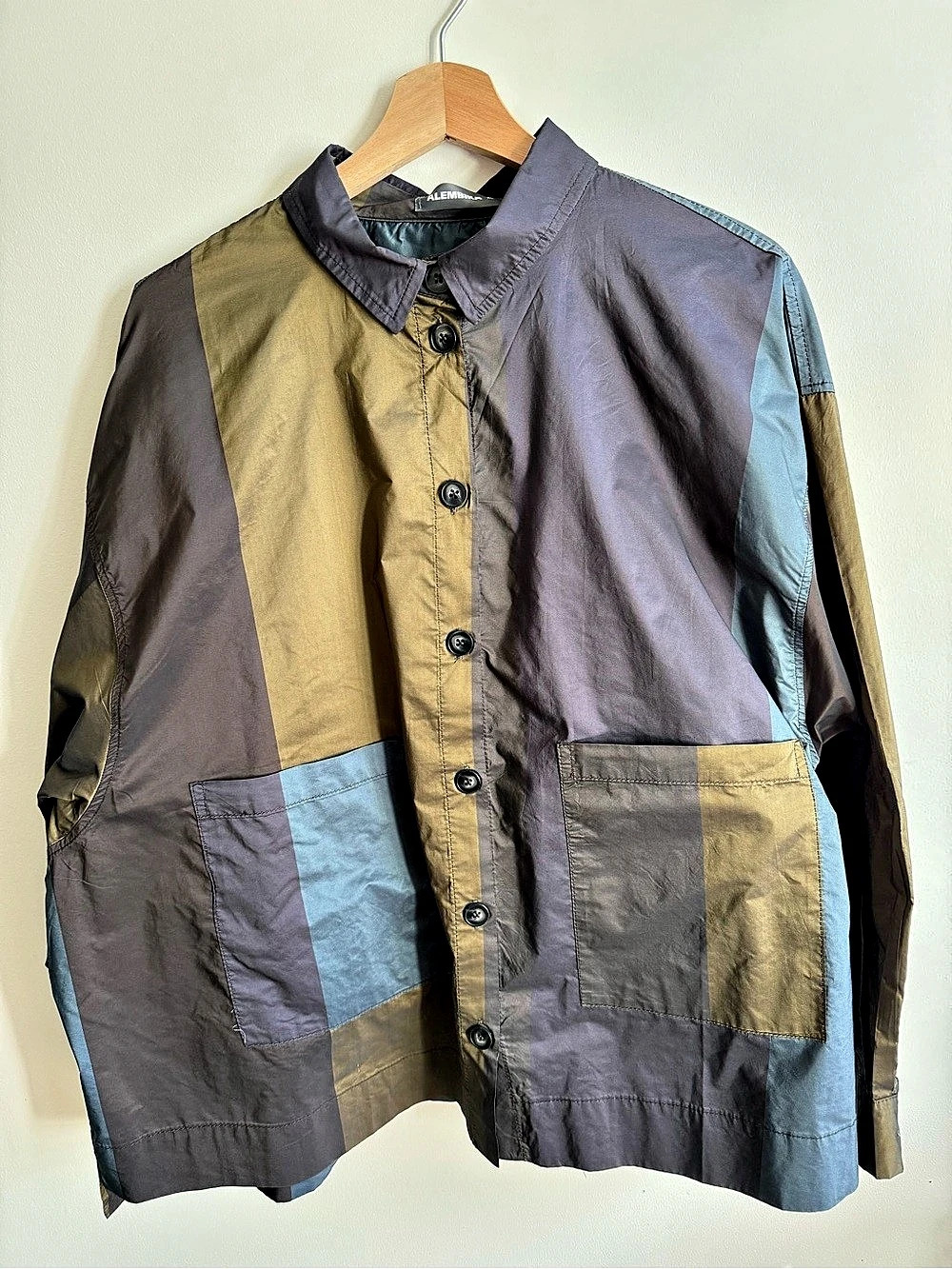 Alembika Color Block Shirt Jacket XL